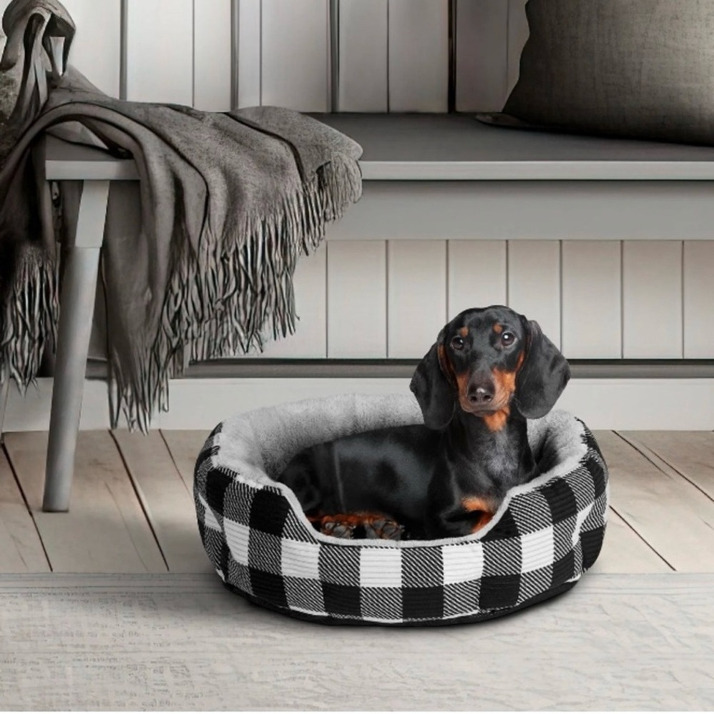 Vibrant Life Round Cuddler Pet Bed Small 19" - Picture 4 of 4